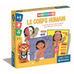 Jouet-Montessori - Clementoni - Le Corps Humain - Jeu éducatif pour apprendre comment est fait le corps à l'interieur et à l'exterieur -