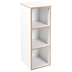 Chambre et rangement-Rangement-Meuble Étagère - ROBA - Finn - Blanc - Chêne Doré - Pour chambre de bébé