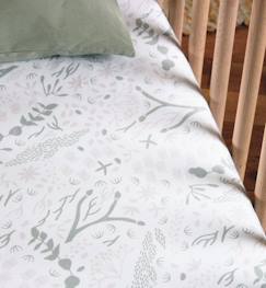 -Drap housse Coton Bio pour Lit bébé Yukari Douceur (Yukari Tilleul - 60 x 120 cm)