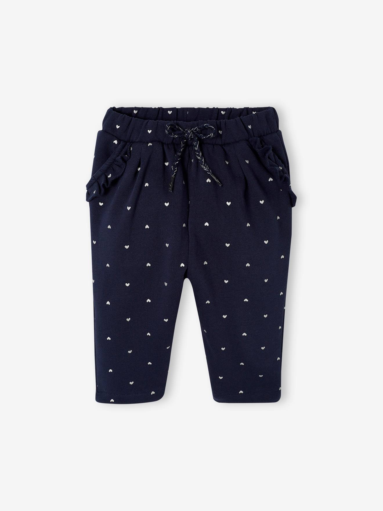 Pantalon molleton bébé fille marine