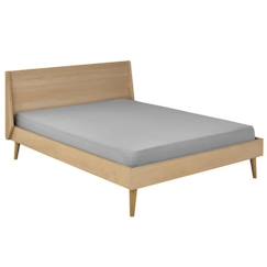 -Pack lit avec matelas 140x190 cm Melba bois naturel - AKITEN RETAIL