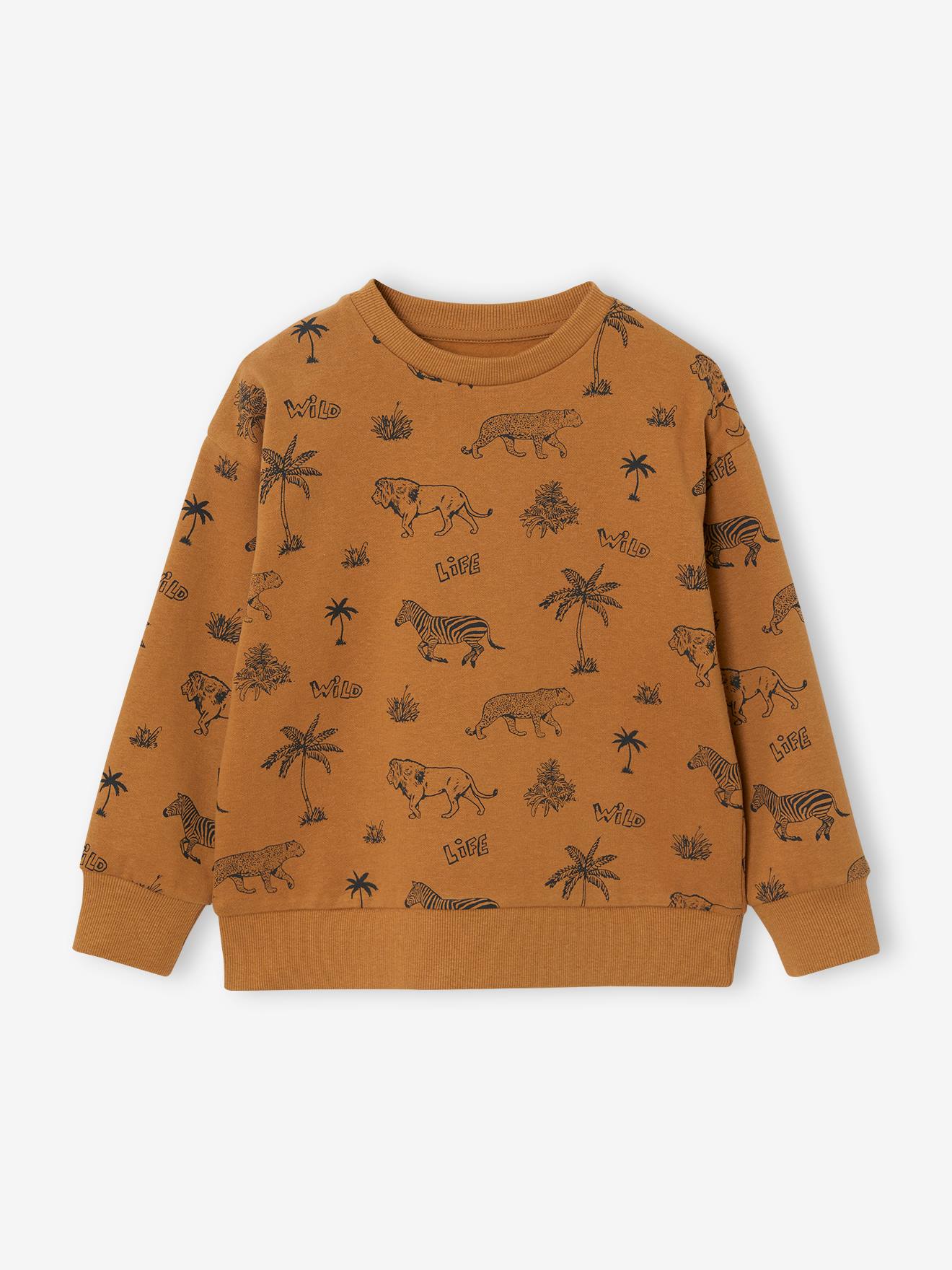 Sweat motifs crayonnés garçon noix de pécan
