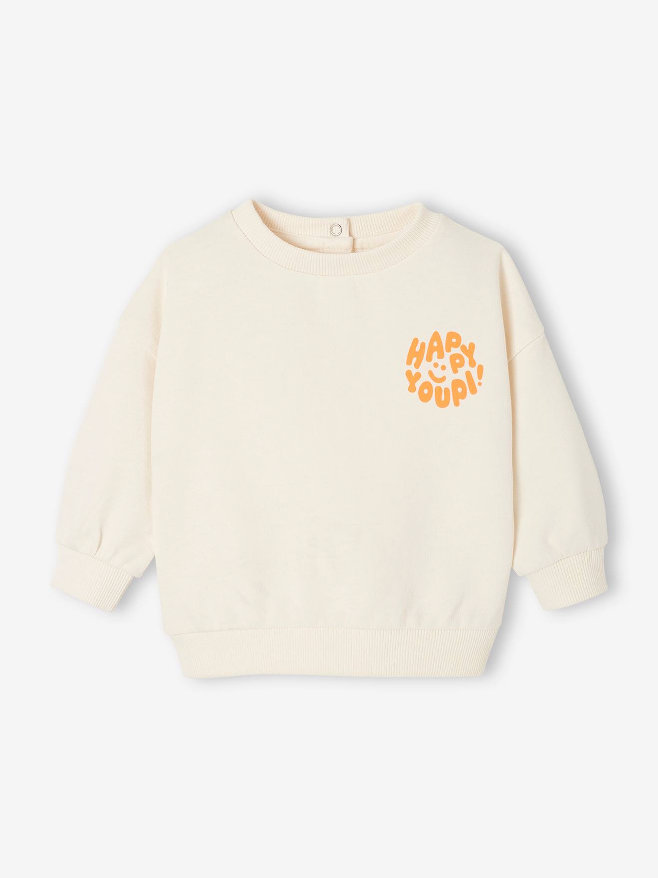 Sweat col rond Basics bébé écru