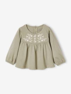 -T-shirt blouse brodé fleurs bébé