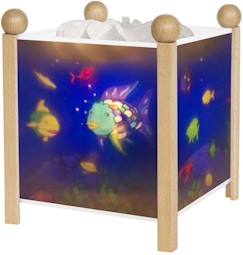 -Lampe magique pour enfant en bois et PVC hauteur 19 cm - Poissons - TROUSSELIER - Veilleuse - Bleu