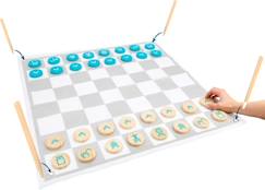 -Jeu de plateau - SMALL FOOT - Dames et échecs Active - Multicolore - Extérieur - 37 pièces