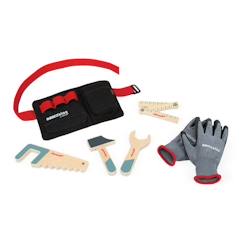 Jouet-Ceinture Outils avec Gants Brico'Kids - Jouet d'Imitation Bricolage en Bois - Dès 3 ans