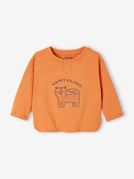 Bébé-T-shirt bébé motif animal manches longues