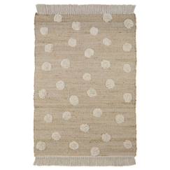 -Tapis enfant - Nattiot - Nop - 100x150 cm - Jute naturel - Coton doux