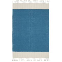 Linge de maison et décoration-Décoration-Tapis Coton Lucia Colbert Bleu par Nattiot - 100 x 150 cm - Bleu - 100 x 150 cm