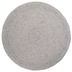 -Tapis Coton Neethu Grey par Nattiot - Ø 110 cm - Gris - Ø 110 cm