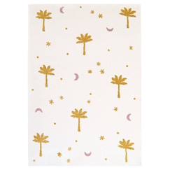 Linge de maison et décoration-Décoration-Tapis enfant petits palmiers LITTLE PALM MIEL - Nattiot