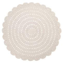 -Tapis rond Alma Ecru L - NATTIOT - Coton