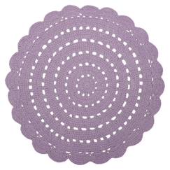 Linge de maison et décoration-Décoration-Tapis-Tapis rond Alma Mauve - NATTIOT - Coton