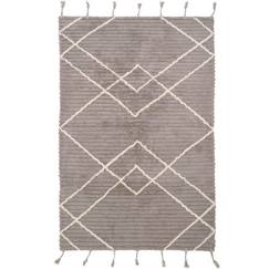 Linge de maison et décoration-Tapis enfant Lässa tissé main coton stone grey 100x150 - Nattiot