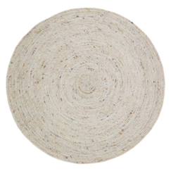 -Tapis rond laine feutrée NEETHU AVOINE S - Nattiot