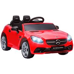 Jouet-Voiture électrique enfant licence Mercedes SLC 300 V. Max. 5 Km/h effets sonores lumineux télécommande rouge