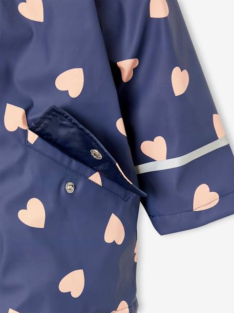 Ciré fille à capuche doublé sherpa anthracite+indigo+multicolore+rose pâle 9 - vertbaudet enfant 