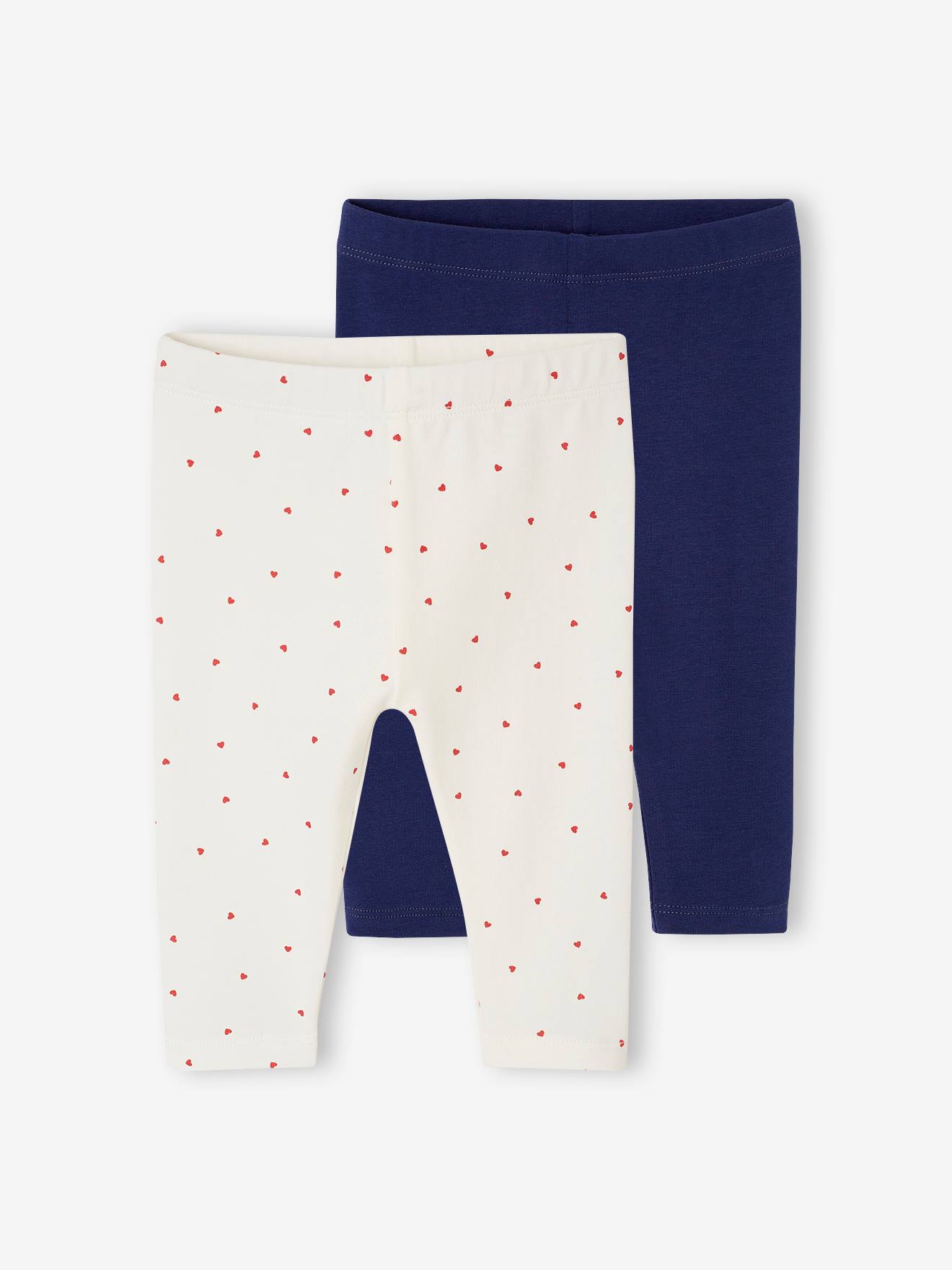 Lot de 2 leggings bébé Basics marine