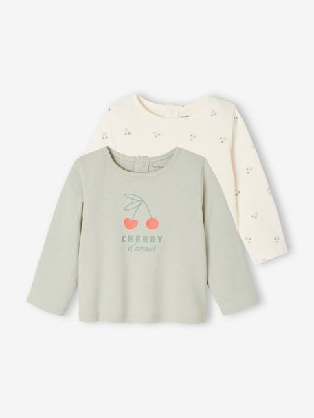 Bébé-Lot de 2 t-shirts Basics bébé manches longues