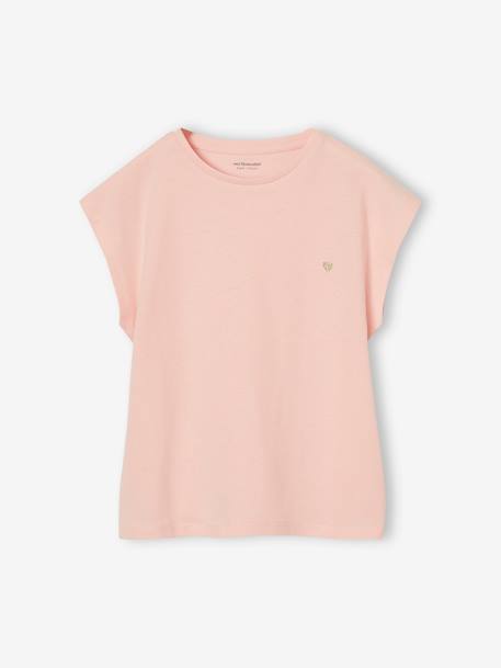 Fille-Tee-shirt uni Basics personnalisable fille manches courtes