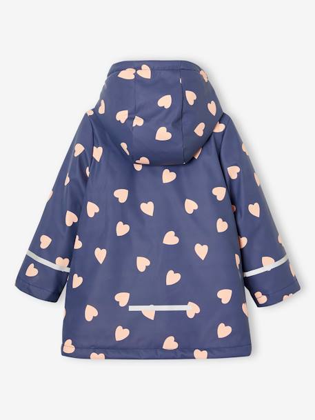 Ciré fille à capuche doublé sherpa anthracite+indigo+multicolore+rose pâle 8 - vertbaudet enfant 