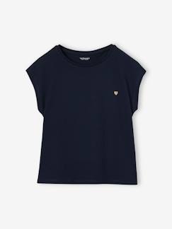 -Tee-shirt fille uni fantaisie manches courtes personnalisable