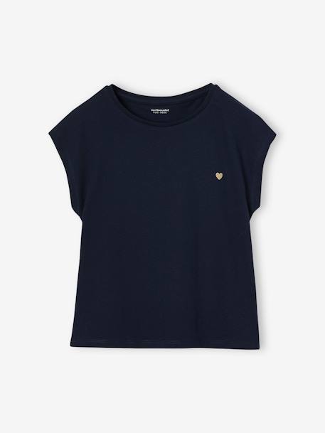 Fille-T-shirt, sous-pull-Tee-shirt fille uni fantaisie manches courtes personnalisable