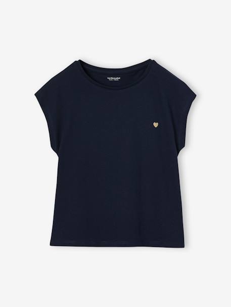 Fille-Tee-shirt uni Basics personnalisable fille manches courtes