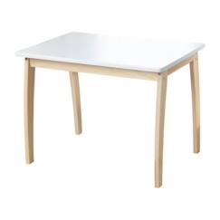 Chambre et rangement-Table Enfant en Bois Massif - ROBA - Meubles pour Tout-Petits - À Partir de 2 Ans - Naturel / Blanc