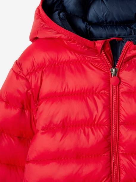 Doudoune garçon légère à capuche bleu moyen+marine+noir+noisette+noix de pécan+olive+rouge+vert émeraude 29 - vertbaudet enfant 