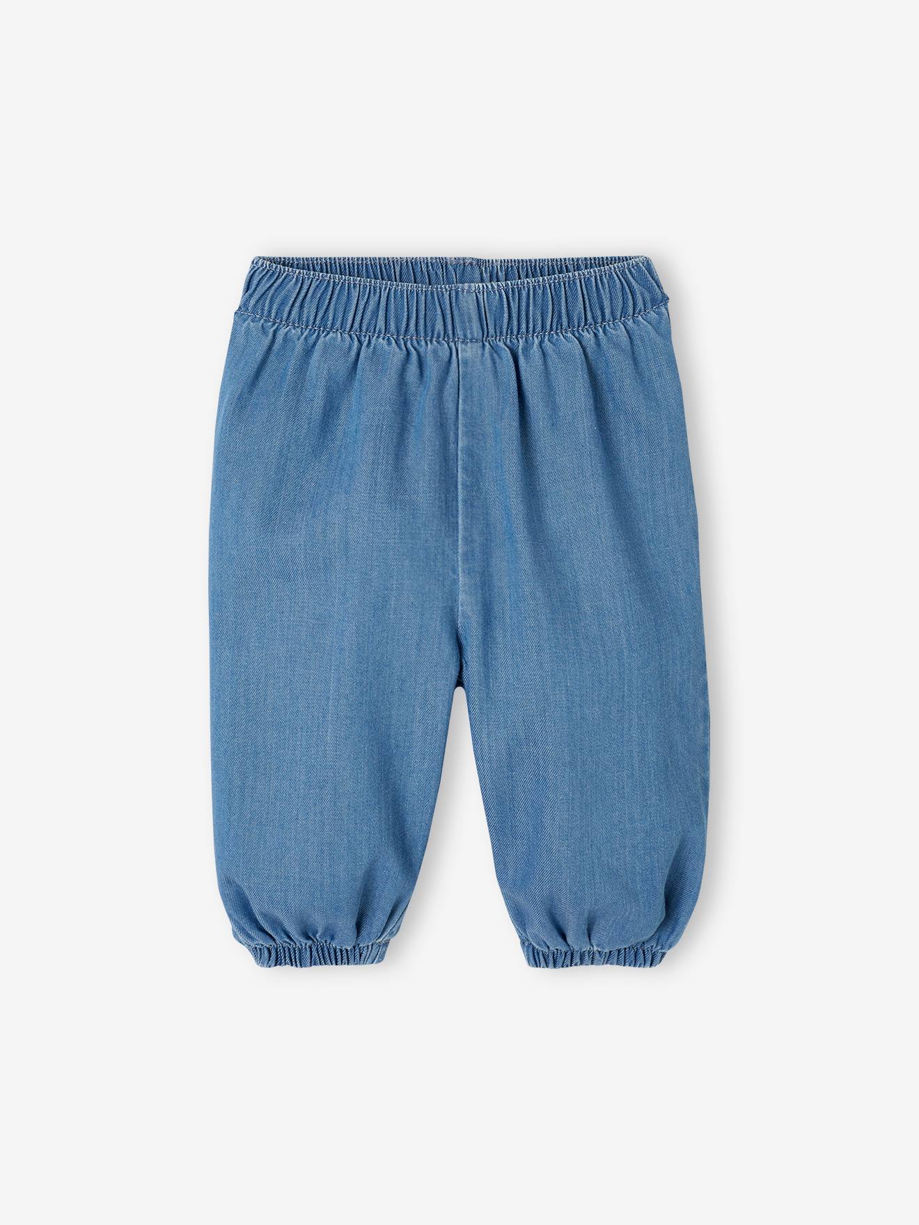 Pantalon bébé en denim léger stone