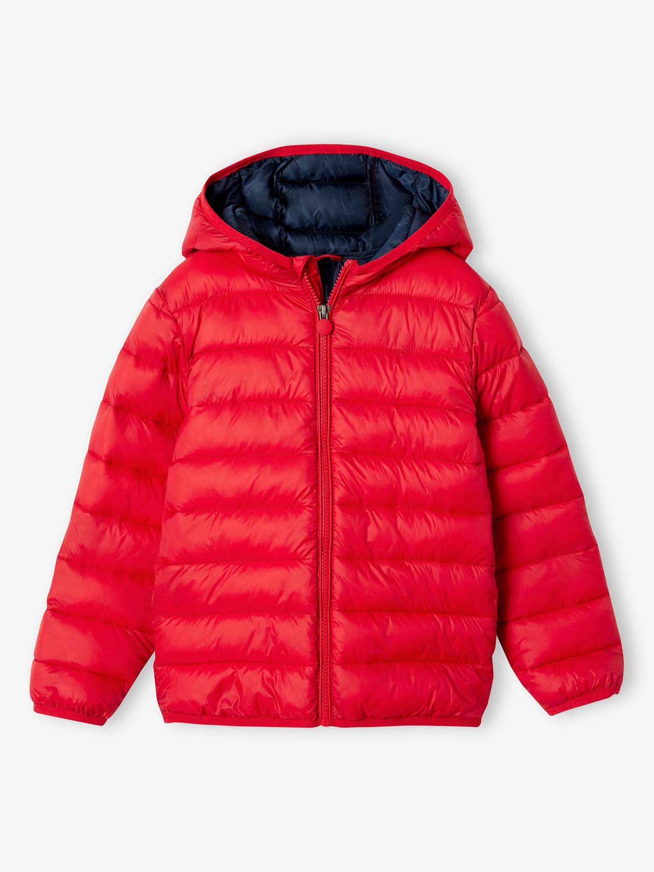 Doudoune légère à capuche garçon rouge