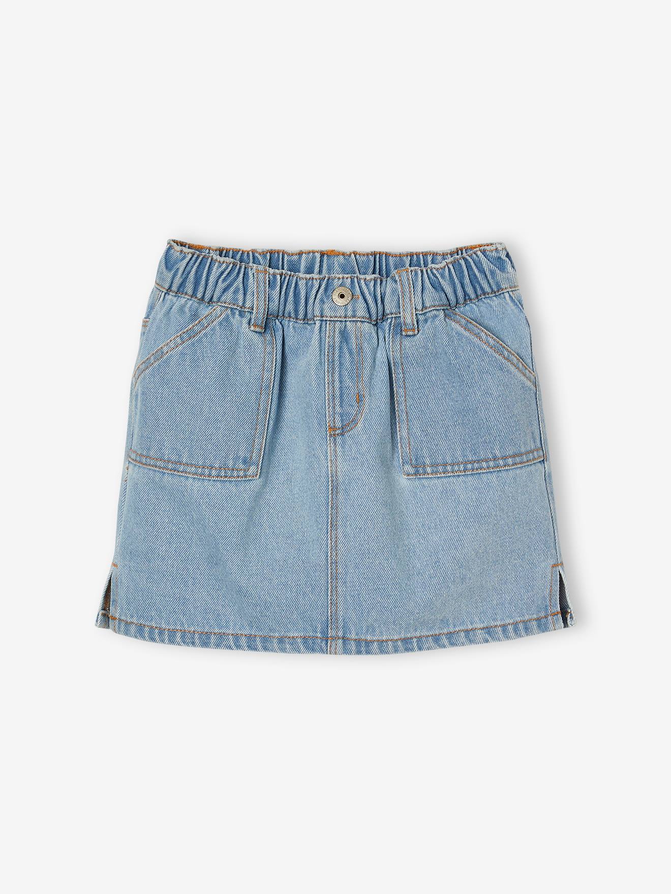Jupe en jean Basics fille bleu clair