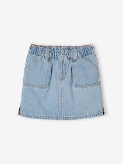 Jupe en jean fille  - vertbaudet enfant