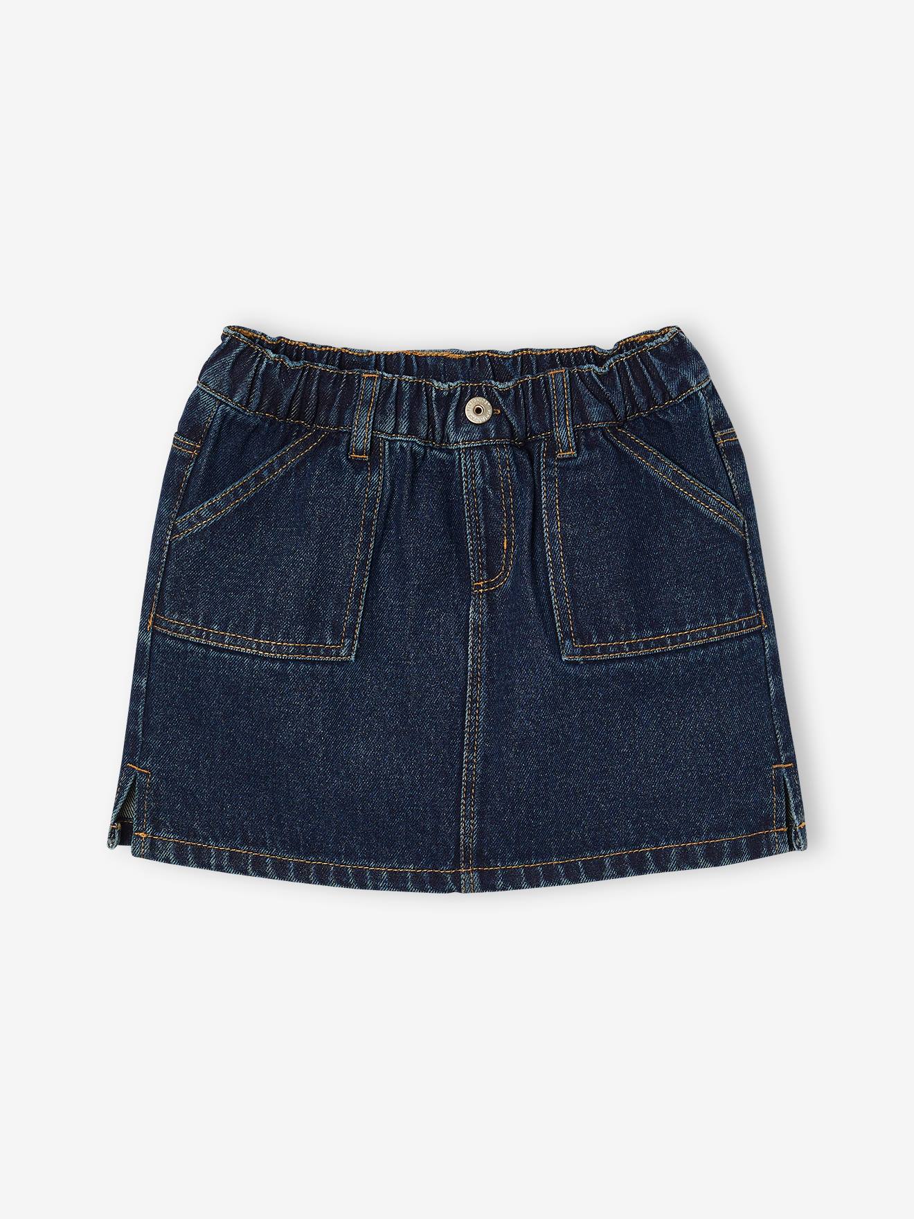 Jupe en jean Basics fille denim brut