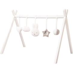 Jouet-ROBA Portique d'Eveil pour Bébé + Set de Pendentifs miffy® - Arche de Jeu en Bois - Blanc