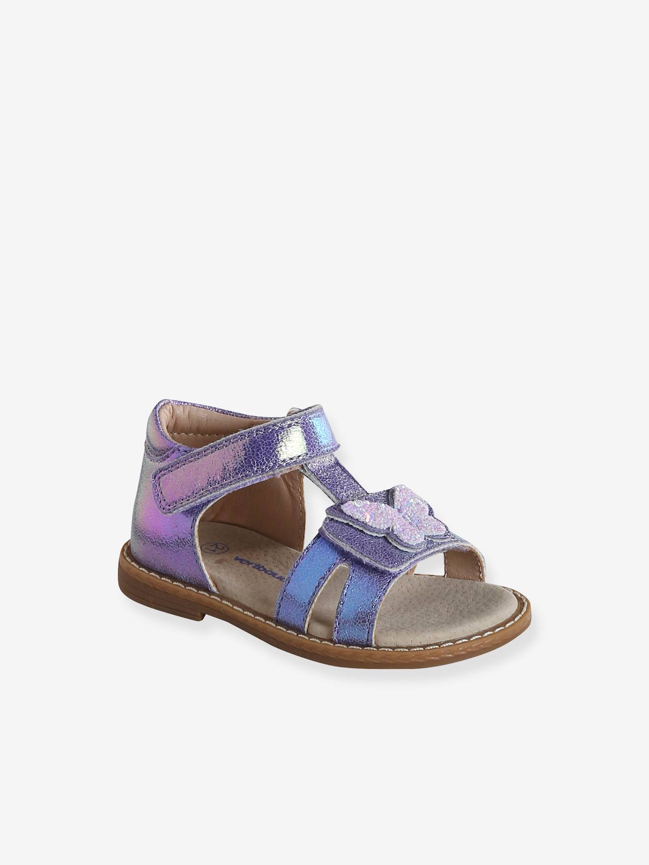 Sandales scratchées bébé violet