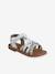 Sandales scratchées cuir enfant collection maternelle blanc+lot bleu 1 - vertbaudet enfant 