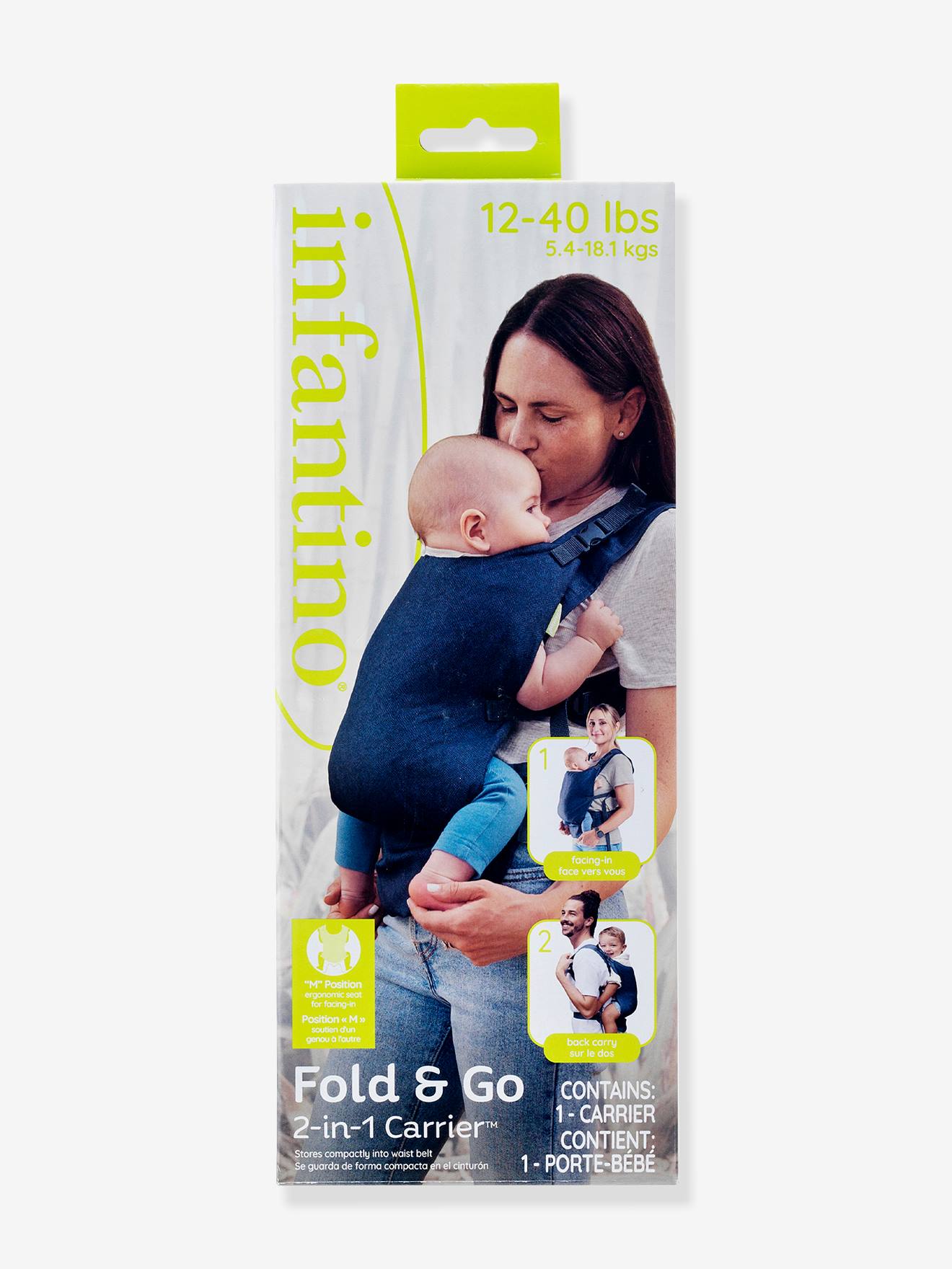 Porte-Bébé nomade Fold n Go - gris