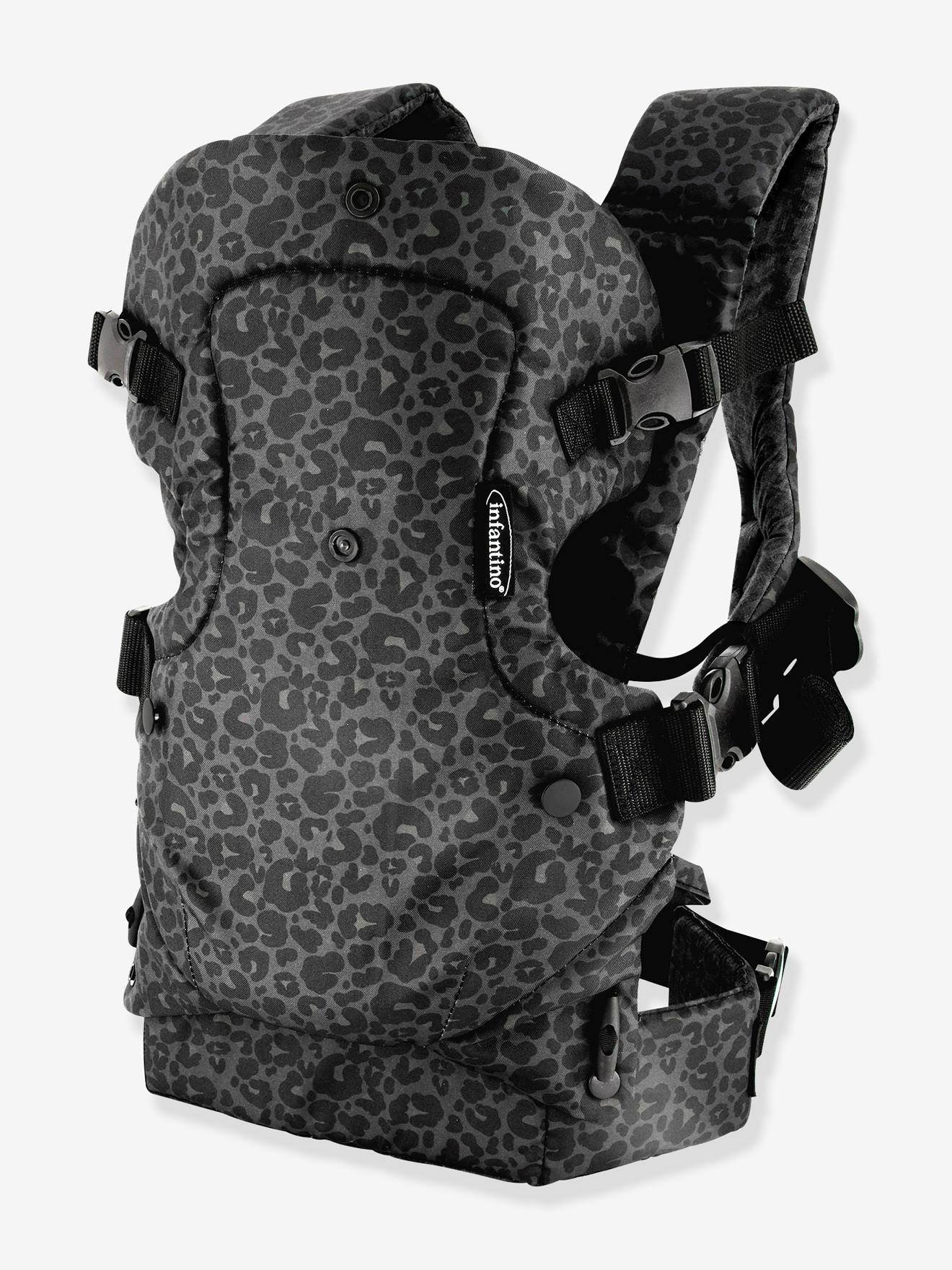 Flip 4-en-1 Porte-bébé Léopard - noir