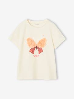 -T-shirt fille animation relief et détails irisés fille