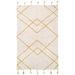 -Tapis enfant - Nattiot - Viktor - Coton naturel - 100x150 cm - Motifs géométriques