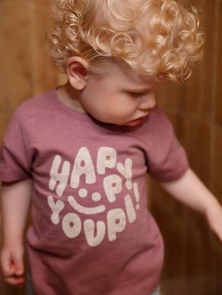 Bébé-T-Shirt "Happy Youpi" bébé manches courtes en coton bio