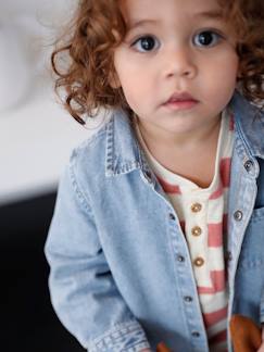 -Chemise en jean pressionnée bébé personnalisable