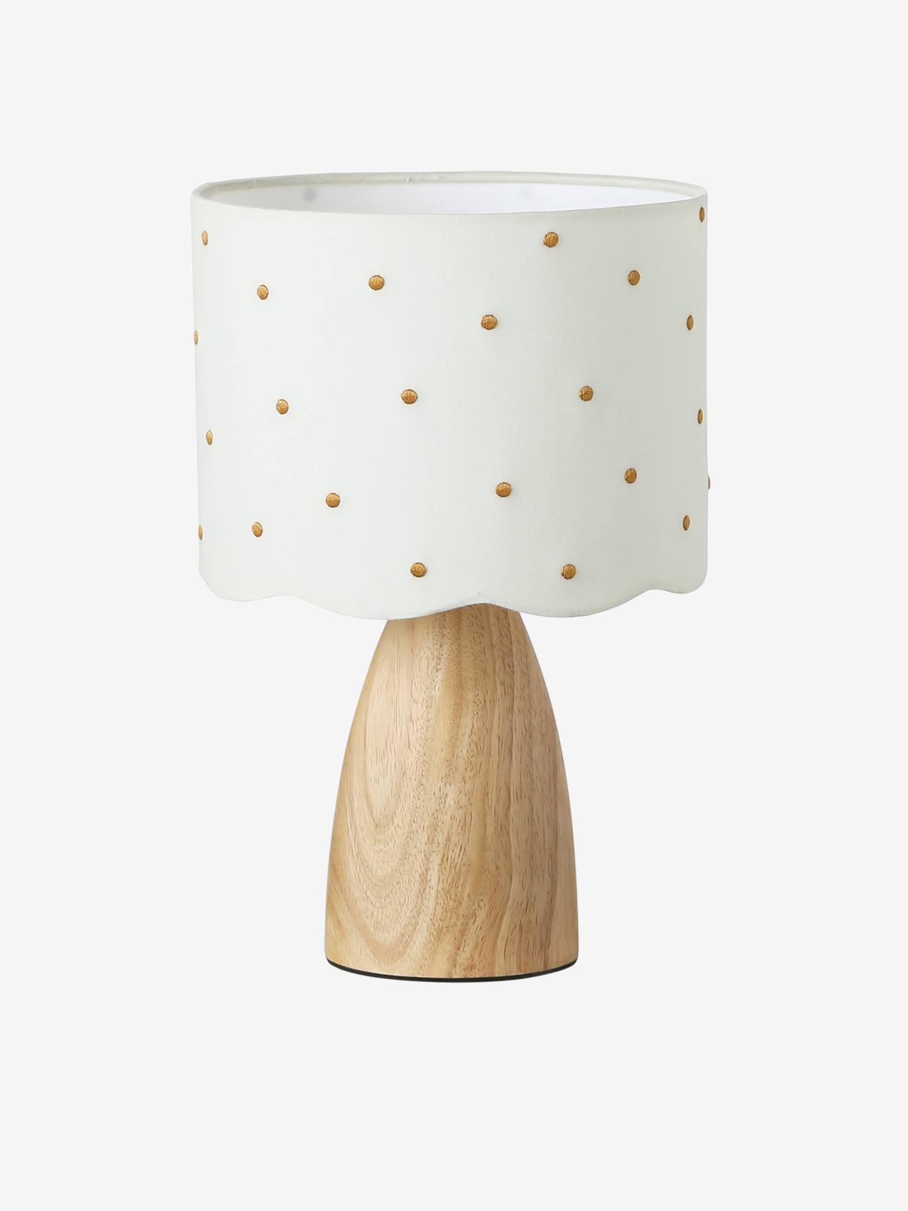 Lampe de chevet pois brodés écru (Vertbaudet) - Image 1