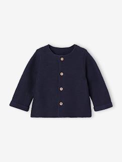 -Gilet bébé naissance maille point mousse