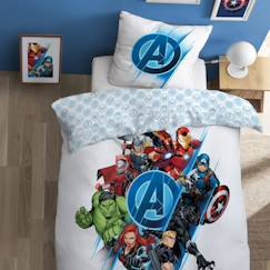 -Parure de lit imprimée 100% coton, AVENGERS HOME SHIELD