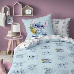 -Parure de lit imprimée 100% coton, DISNEY HOME STITCH ANANAS