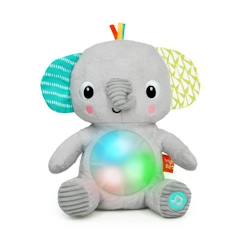 Jouet-BRIGHT STARTS Jouet peluche éléphant Hug-a-Bye Baby, sons et lumières